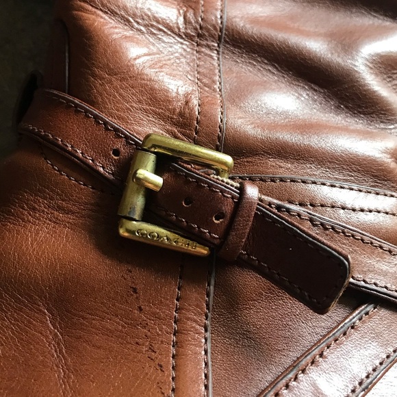 COACH - Brown Leather Riding Boots - Size 6 - Picture 6 of 12